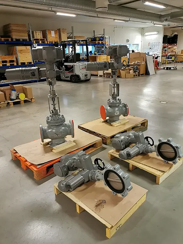 Actuated valves for the Tortue gas field on pallets